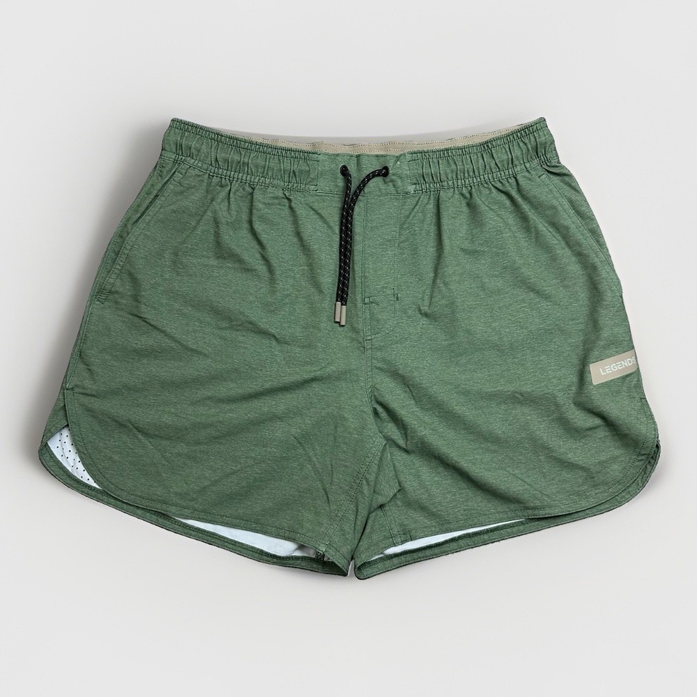 Legends Luka HD Shorts Mens Sz L Unlined Green 5" Inseam Athletic Training Gym
